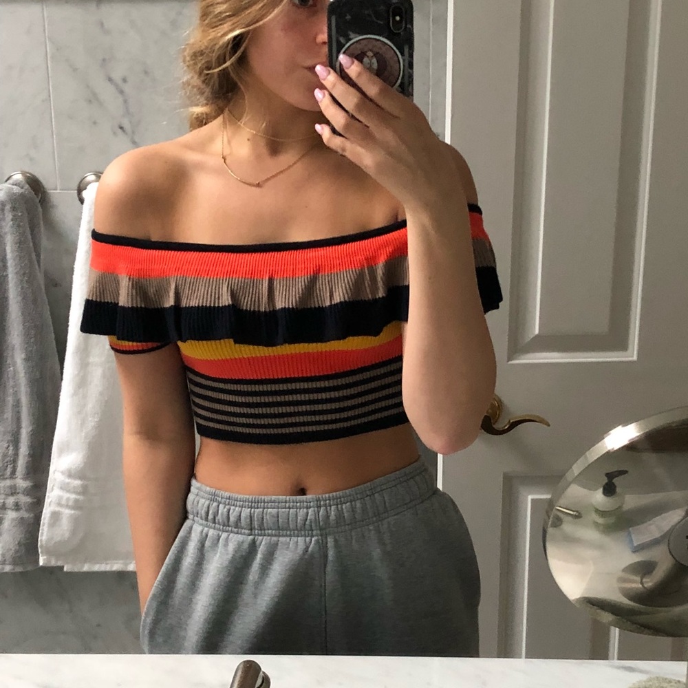 URBAN OUTFITTERS RIBBED KIMCHI BLUE CROP TOP - Picture 4 of 8